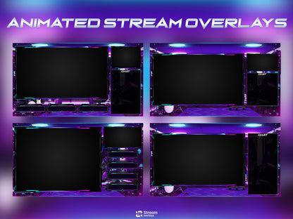 Retro Twitch Overlay | Neon Gaming Room | Anime Stream Overlays | Gamer Streams | Animated Streaming | Game Studio | Twitch Screens | Panels