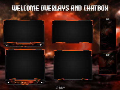 Galaxy Stream Overlay Pack | Animated planet screens | Cosmic Theme | Starting Soon BRB & Alerts | Animated Scenes | Gaming Panels | Sci Fi