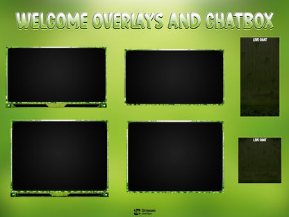 Bamboo Animated Pack | Green Jungle Nature | Forest Twitch Overlay | Streaming Scenes | Gaming Panels | Alerts | Gaming Stream | Streams