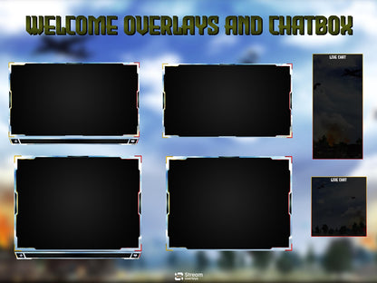 Military Theme | Twitch overlay | Animated Stream | Combat Scenes | Animate Stream Screens | Panels |  Warzone | Alerts | Battlefield Stream