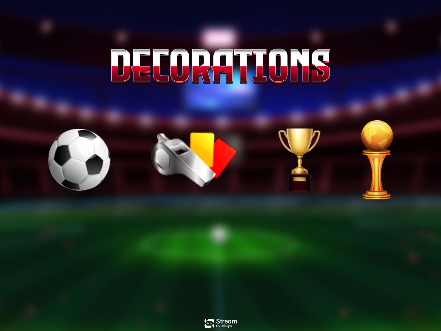 football Stream Overlay Pack | Animated Soccer Stream Screens | Sport Arena Theme | Stadium Overlays | Soccer Streamers | Twitch Alerts