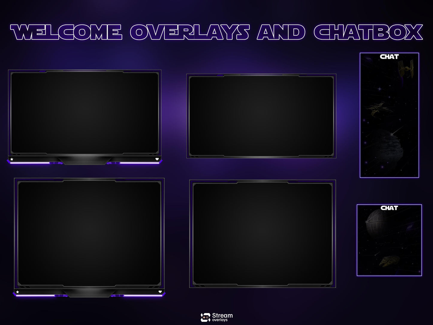 Space Twitch Overlay Pack | Animated Sci-Fi Stream Screens | Galaxy Streaming Package | gaming stream overlays | Streams Alerts | Streamlabs