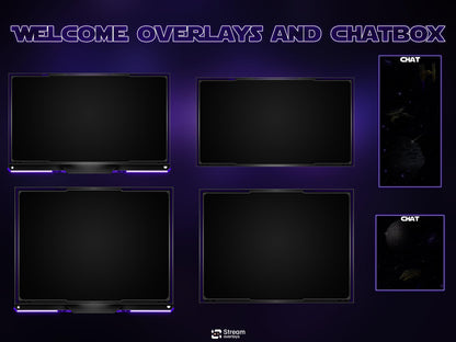 Space Twitch Overlay Pack | Animated Sci-Fi Stream Screens | Galaxy Streaming Package | gaming stream overlays | Streams Alerts | Streamlabs