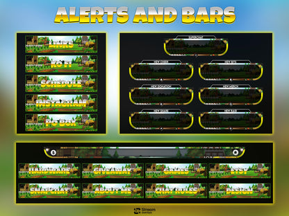 Farm Cute Game Overlay | Nature Stream Pack | Cozy Scenes | Animate Twitch Screens | Panels | Nature Streaming Package | Alerts,Sunny Stream