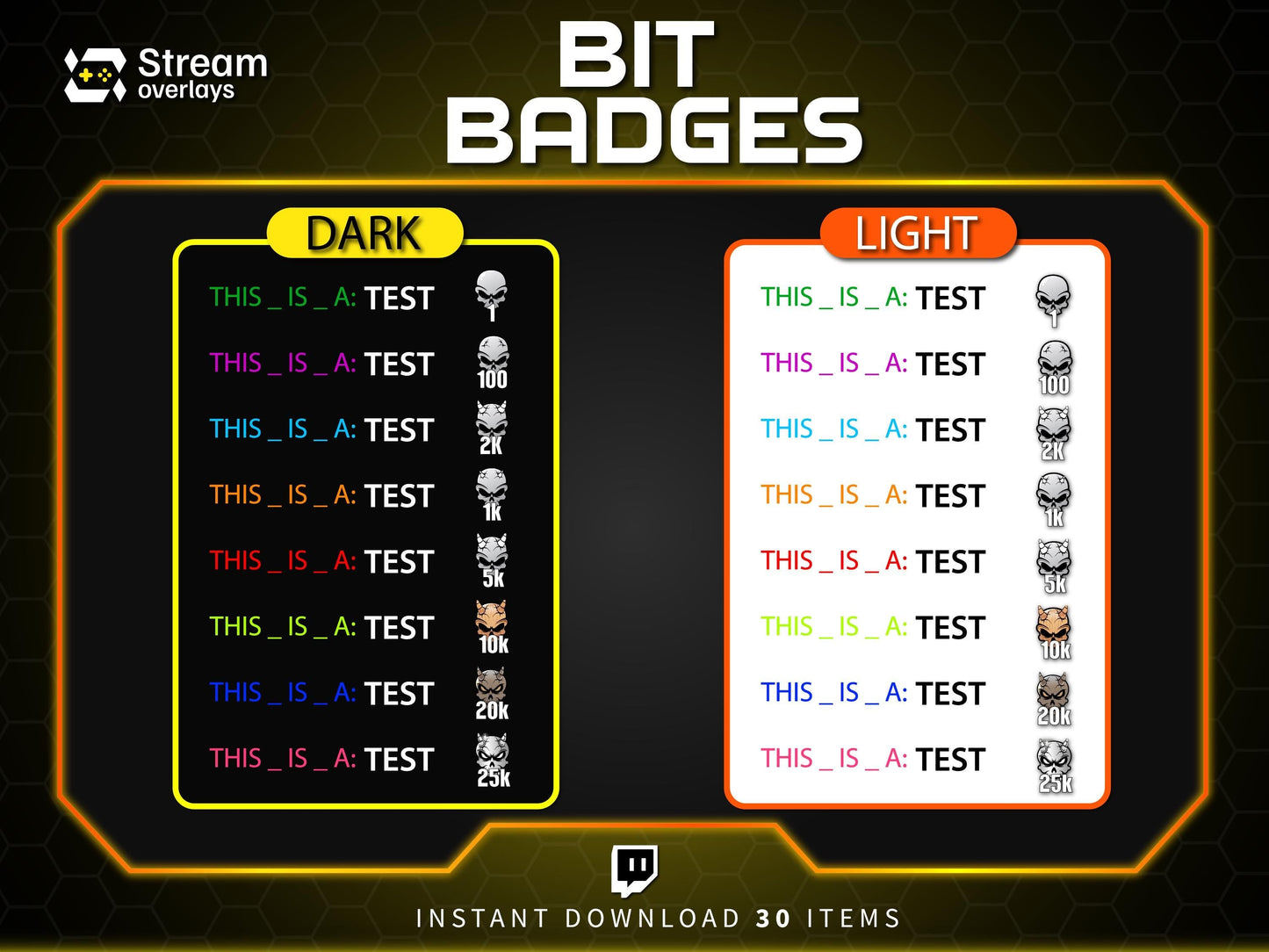 30x Demon Bit Badges | Devil Badges | Demon Sub Badges | Spooky Streamer Badge | Skull Badges | Twitch Sub Badge | Number Bit Badges | Bits