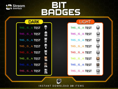 30x Demon Bit Badges | Devil Badges | Demon Sub Badges | Spooky Streamer Badge | Skull Badges | Twitch Sub Badge | Number Bit Badges | Bits