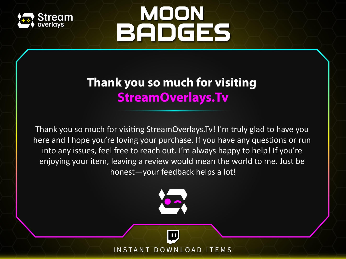 Moon Twitch Sub Badges, Kawaii Celestial Cloud Stream Badges (Digital Download)