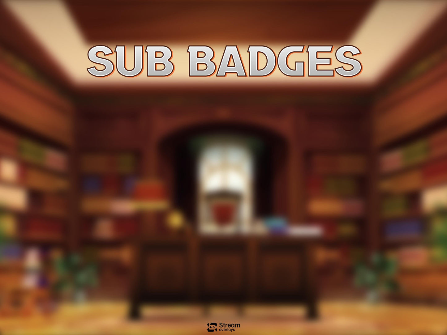Library Stream Overlay | Study Room Twitch Overlays | Books Screaming | Vintage President Streaming Overlays | Starting Soon, Books Panels