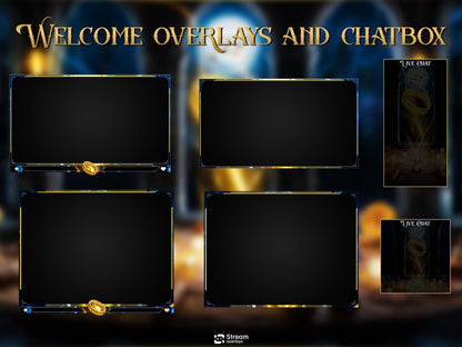 Ring of Lord Stream Overlay, Fantasy Magic Twitch Overlay, Medieval Castle Stream Screens, Mystic Fantasy Starting Soon Alerts Panels OBS