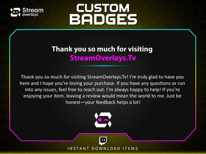 Twitch Subscriber Badges Set | Bright Numbered Sub Badges 1–96 | Colorful Square Sub Badge Pack | Streamer Loyalty Multi-Month Subscriptions