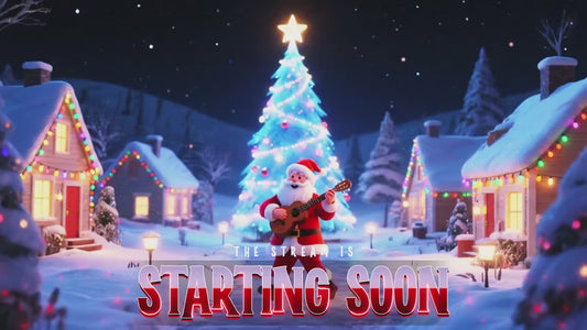 Santa Christmas Stream Package, Winter Twitch Overlay Pack