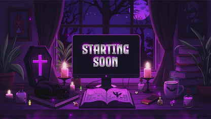 Free Halloween Twitch Overlay, Halloween Stream Overlay, Spooky Twitch Overlay Pack | Fantasy Purple Witch Wizard, Magical Scary Stream Bundlge, Dark Gothic Gaming Overlay