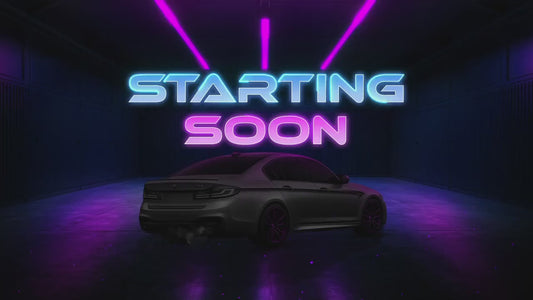 Car Twitch Overlay Pack | Animated Racing Stream | Neon Streaming scenes | Purple Screen Animation | Streams Alerts | Panels, Streamlabs,OBS
