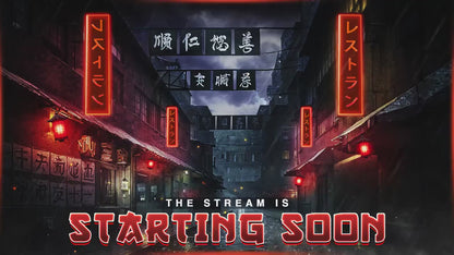 Japanese Street Animated Overlays, Tokyo Rain Stream Overlay Package, Futuristic City Streaming Pack, Ancient traditional Stream, Panels OBS