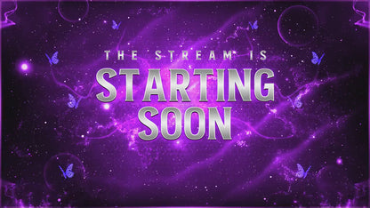 Animated Space Stream | Galaxy Streaming Package | Mystical Night Twitch Overlays | Cosmic Streams Scenes | Animated Alerts | Purple Nebula