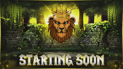 Forest Animated Overlay | Lion Jungle Stream Pack | Fantasy Scenes | Animate Twitch Screens | Panels | Nature Streaming Package | Alerts