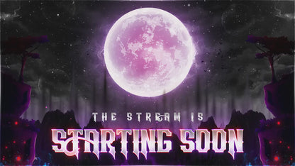 Gothic Moon Fantasy Twitch Overlay Pack | Night Animated Stream Package | Streaming Scenes | Fantasy Gaming | Panels | Alerts | Screens