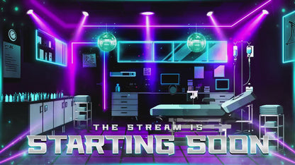 Cyber Hospital Twitch Overlay Pack | Neon Surgery Stream Package, Sci-Fi Lab OBS Animated Overlay , Futuristic Lab Stream Twitch Panels Kick