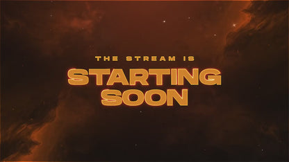 Cosmic Twitch Overlay | Space Gaming Stream | Orange Animated Pack | Nebula Streaming Scenes | Gaming Panels | Galaxy Theme | Streams Screen