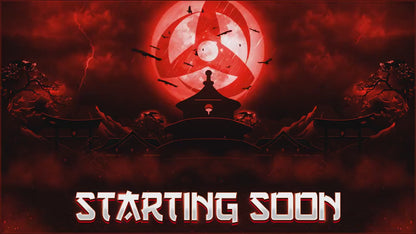 Dark Anime Twitch Overlay | Animated Samurai Theme | Warrior Stream Pack | Japanese Overlays | Ninja Streaming Package, Mangna Gaming Panels