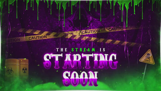 Radioactive Stream Pack, Toxic Twitch Overlay, Animated Stream Package | Stream Scenes | Slime Gaming | Panels | Alerts | Screens | Scene