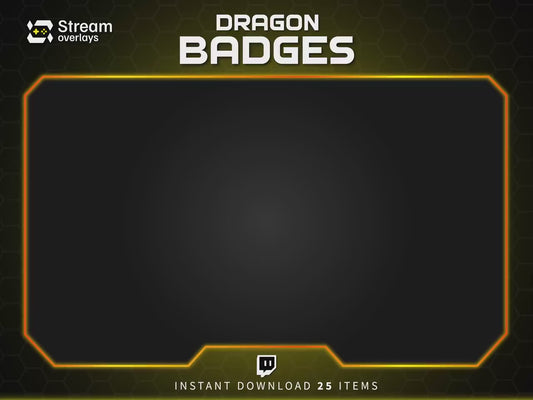 Dragon Sub Badges Bundle: Twitch, YouTube, Discord (Instant Download)