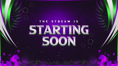 Dark Purple Twitch Overlay | Animated Gaming Stream | Neon Streams Screens | Starting Soon BRB & Alerts | Streaming Scenes | Gaming Panels