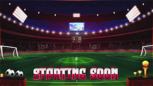 football Stream Overlay Pack | Animated Soccer Stream Screens | Sport Arena Theme | Stadium Overlays | Soccer Streamers | Twitch Alerts
