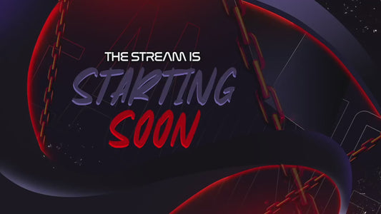 Dark Chain Animated Stream Screens | Industrial Twitch Overlay Pack |Red Streams Package | Screens | Streaming Scenes | Gaming Panels,Alerts