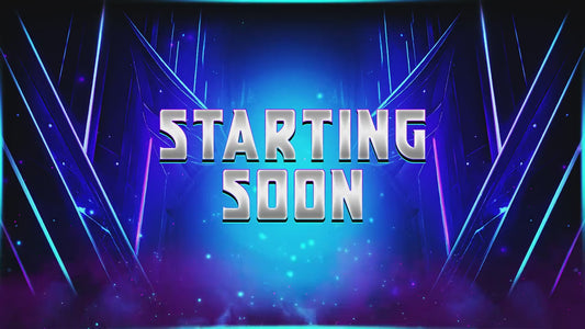 Animated Mecha Twitch Overlay, Futuristic Sci-Fi Stream Package, High-Tech Cyber Setup for OBS, Cyber Shield Animated Stream  Purple & Blue