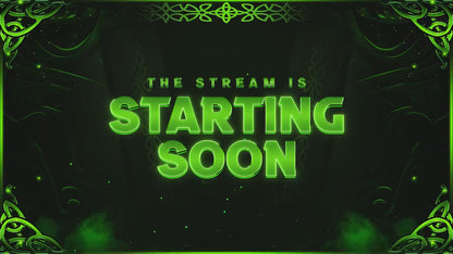 Emerald Mystic Animated Twitch Overlay Pack | Green Twitch Overlays | Animated Scenes | Emerald Fantasy Pack| Streaming Alerts | Starting Soon | Panels | Webcam