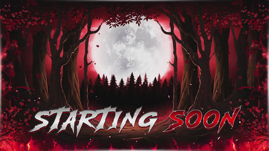 Moon Forest Animated Twitch Overlay | Blood Stream Pack | Dark Streams Screens | Streaming Scenes | Gaming Panels | Alerts | Horror Stream