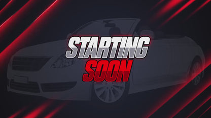 Car overlay pack | Animated Racing Stream Screens | Sport Car Theme | Gaming Overlays | Racers | Twitch Alerts | Panels | Auto Speed Pack