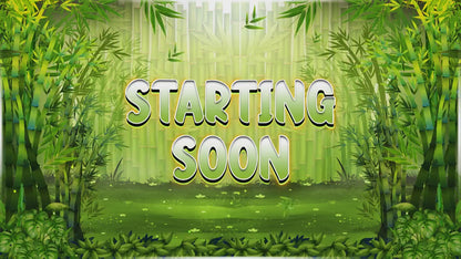 Bamboo Animated Pack | Green Jungle Nature | Forest Twitch Overlay | Streaming Scenes | Gaming Panels | Alerts | Gaming Stream | Streams