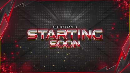 Tech Twitch Overlay | Modern Red Streaming Pack | Animated Stream Package | Streams Scenes | Gaming Panels | Stream Alerts | Gaming Overlay