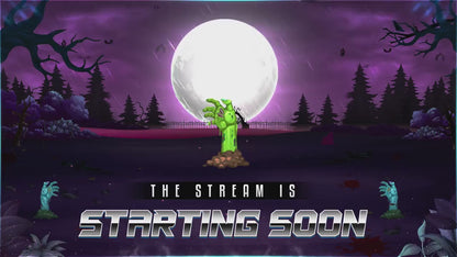 Zombie Twitch Overlay | Starting Soon BRB & Alerts | Animated Scenes | Dark Night Stream  | Spooky Graveyard | Dark Forest | Horror Theme