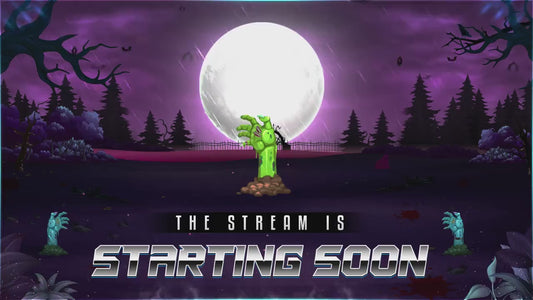Zombie Twitch Overlay | Starting Soon BRB & Alerts | Animated Scenes | Dark Night Stream  | Spooky Graveyard | Dark Forest | Horror Theme