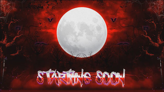 Dark Horror Twitch Overlay Pack | Moon Stream Package | Animated Screens| Red Streams | Gaming Alerts, Starting Soon, spooky Streams, Panels