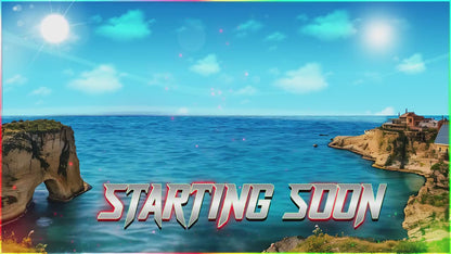 Ocean Twitch Overlay Pack | Sea stream | Nature stream art | Starting Soon BRB & Alerts | Animated Scenes | Gaming Panels | Costal Theme