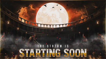 Gladiator Twitch Overlay | Animated Medieval Battle Stream | Warrior Arena Screens | Streaming Scenes | Gaming Panels | Streaming Alerts